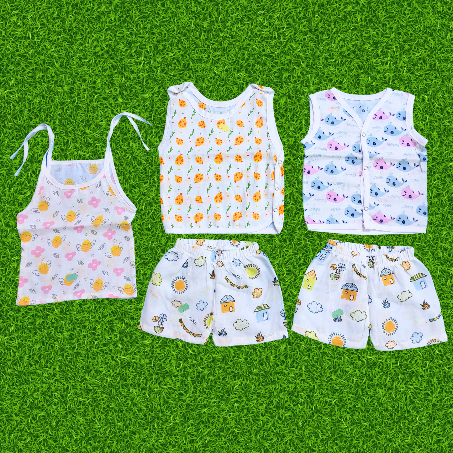 Baby dress Combo 0- 3 months | New born gift set | 5pcs@ 599