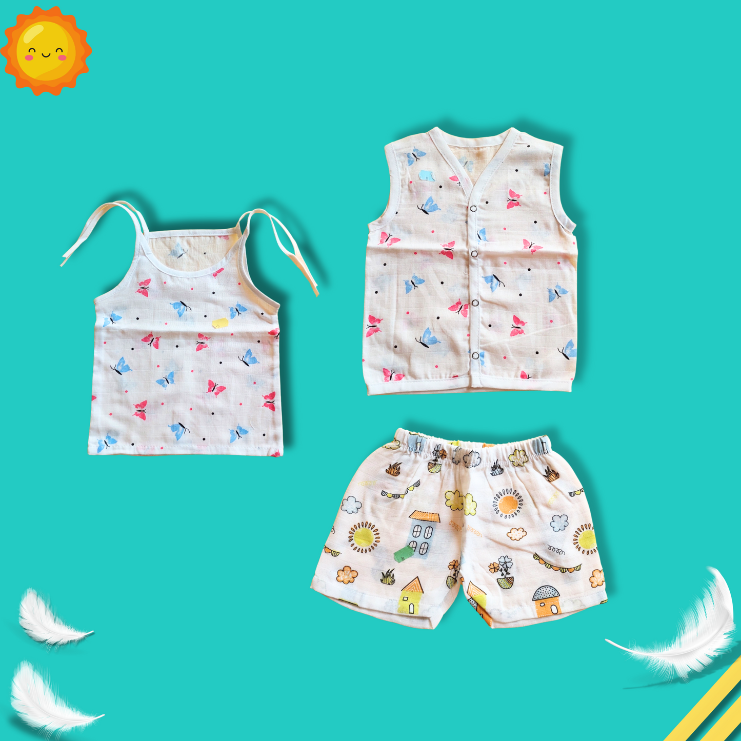3 piece combo | for 3 to 6month baby | two jabla and one shorts