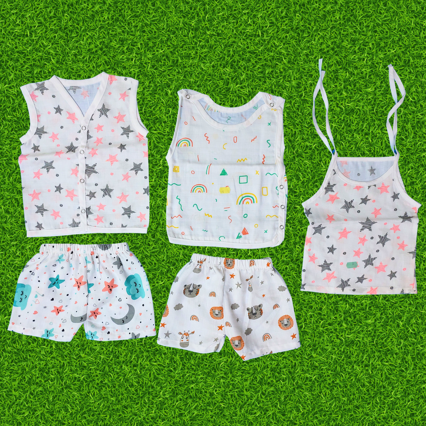 Baby dress Combo (0-3 months) | New born gift set | 5pcs@ 599