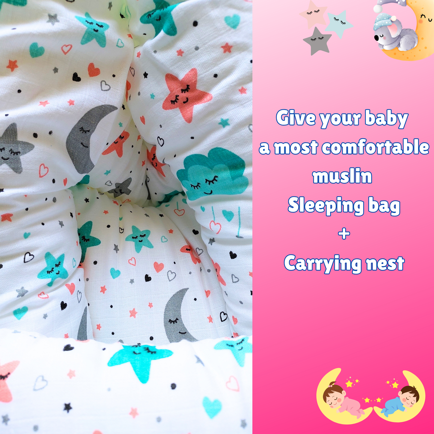 Baby nest for new borns | best suitable for 0 to 6month babies