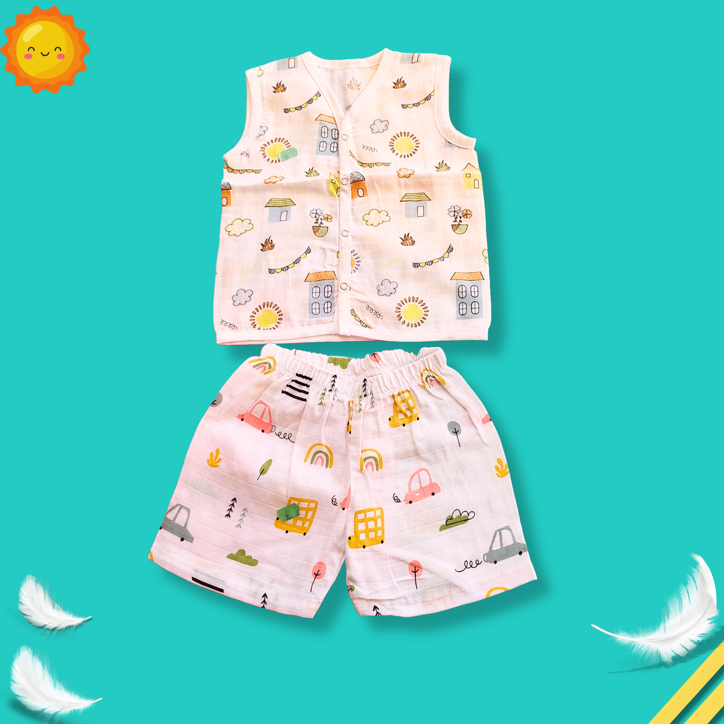 Shorts and Jabla set | for 9 to 12 month babies| best for summer