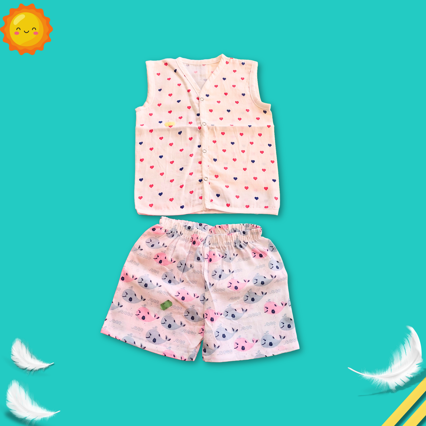 Shorts and Jabla set | for 9 to 12 month babies| best for summer