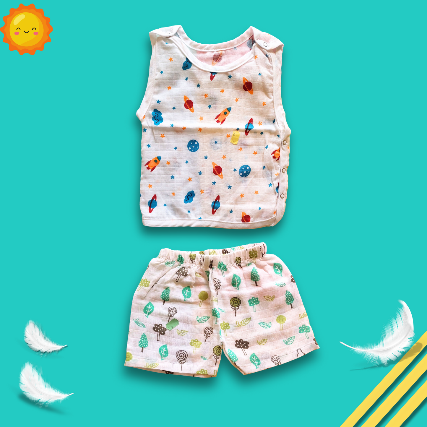 Two set - Jabla and shorts | for 3-6 month babies | Best for summer