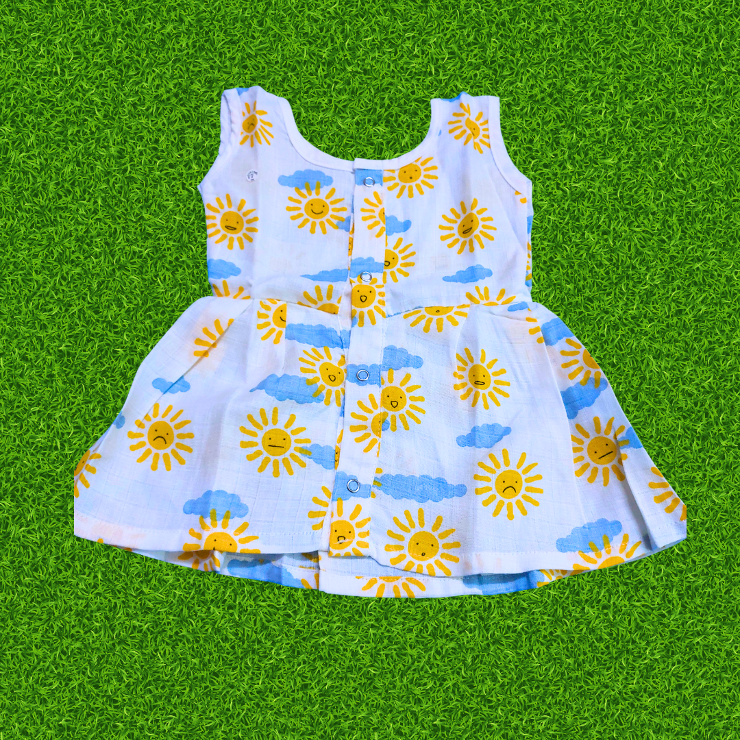 Girl baby- 3 dress combo | Organic cloth | 0-3 months