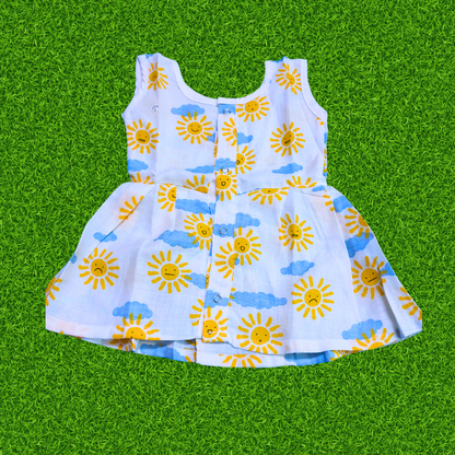 Girl baby- 3 dress combo | Organic cloth | 0-3 months