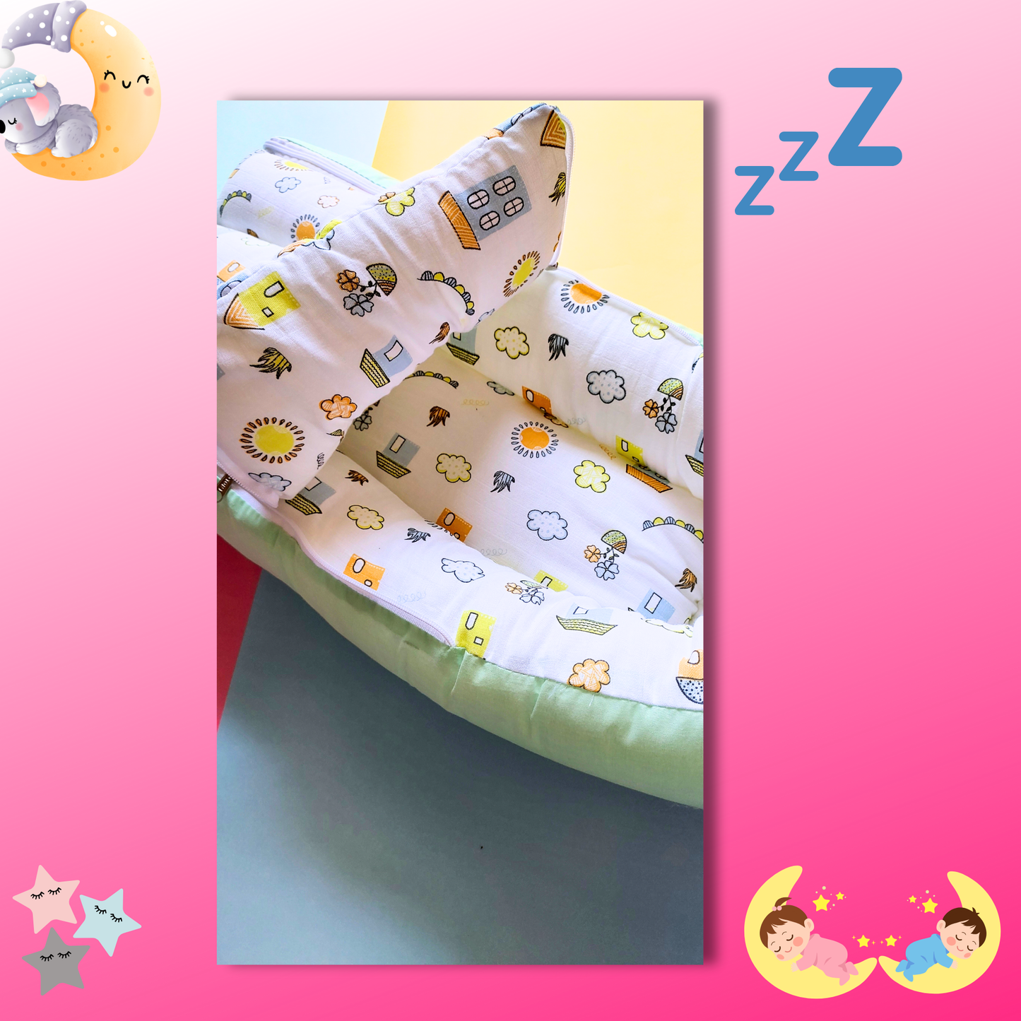 Baby nest for new borns | best suitable for 0 to 6month babies