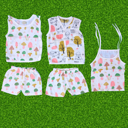 5 dress combo | New born (0-3 months) | Pure muslin