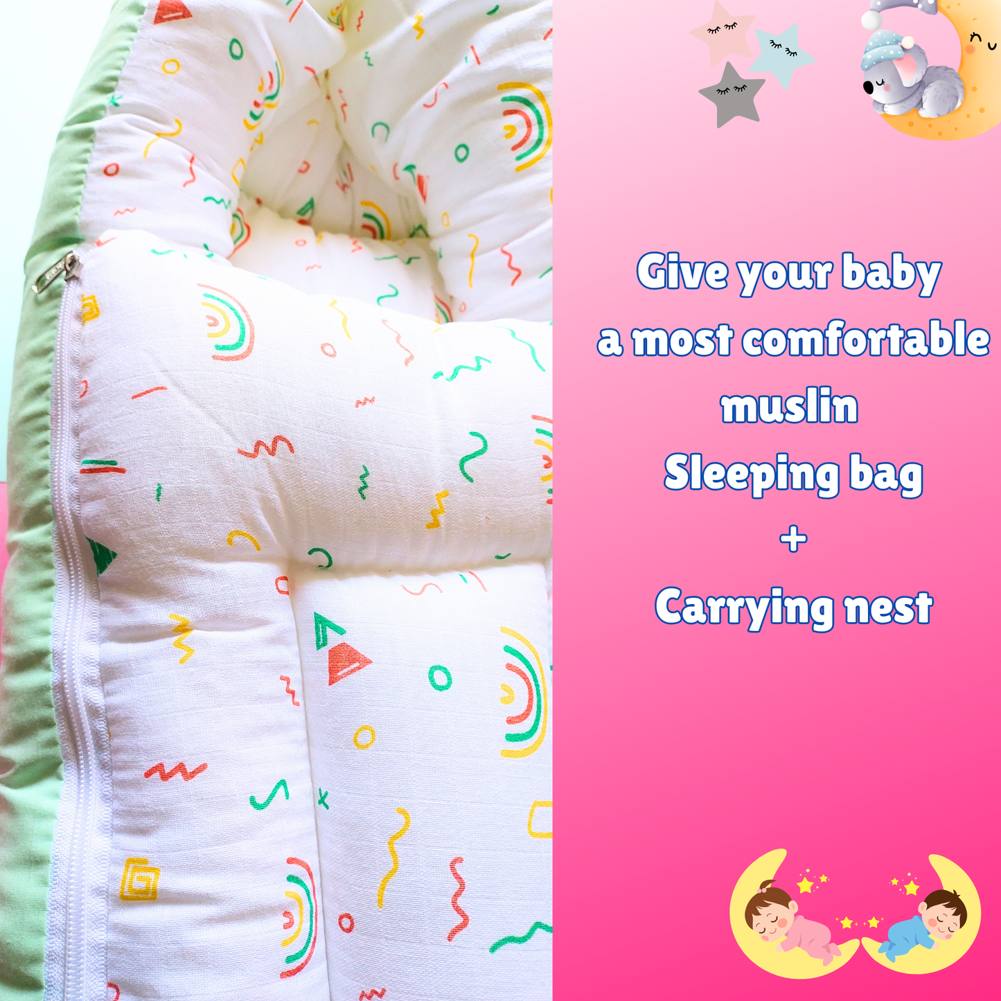 Baby nest for new borns | best suitable for 0 to 6month babies