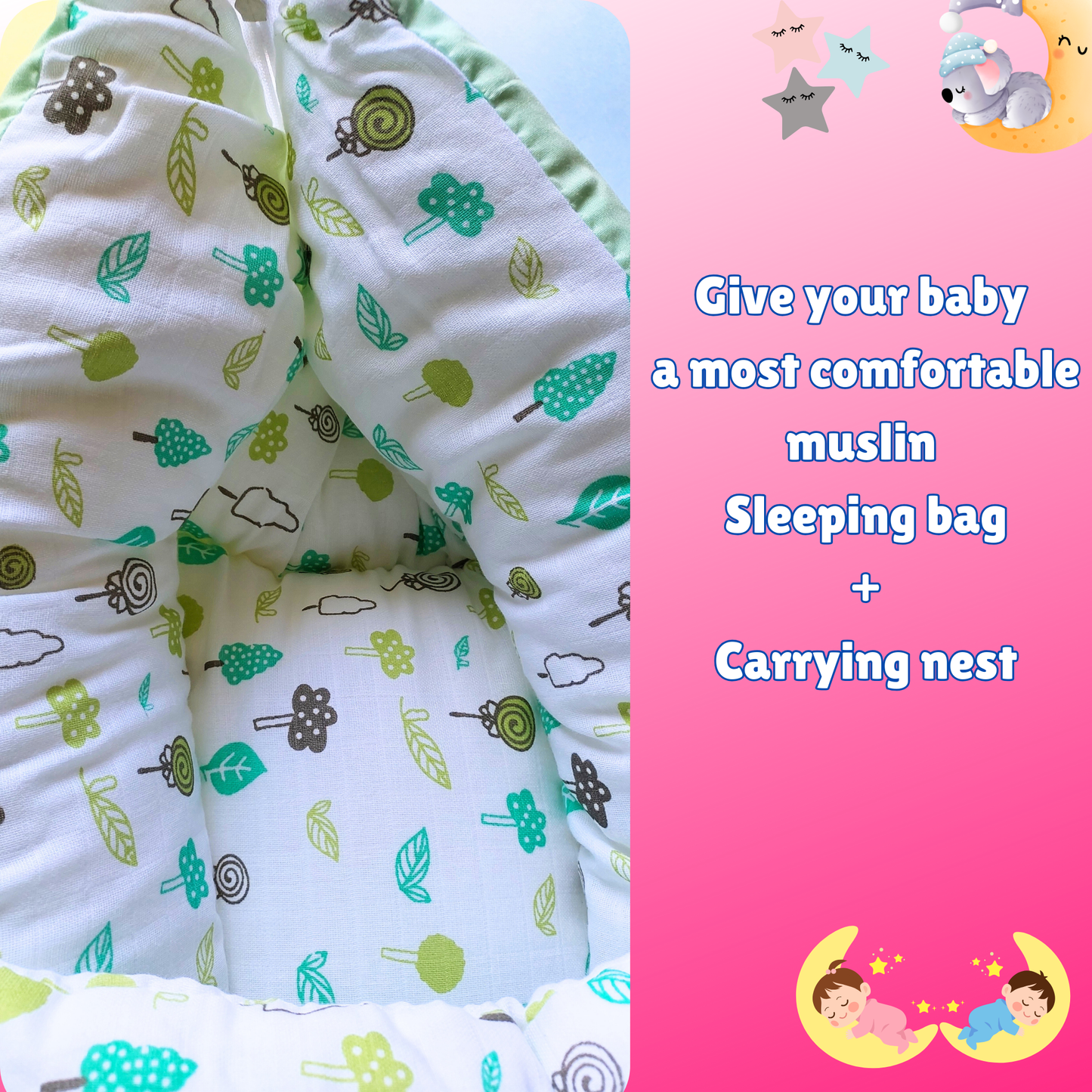 Baby nest for new borns | best suitable for 0 to 6month babies