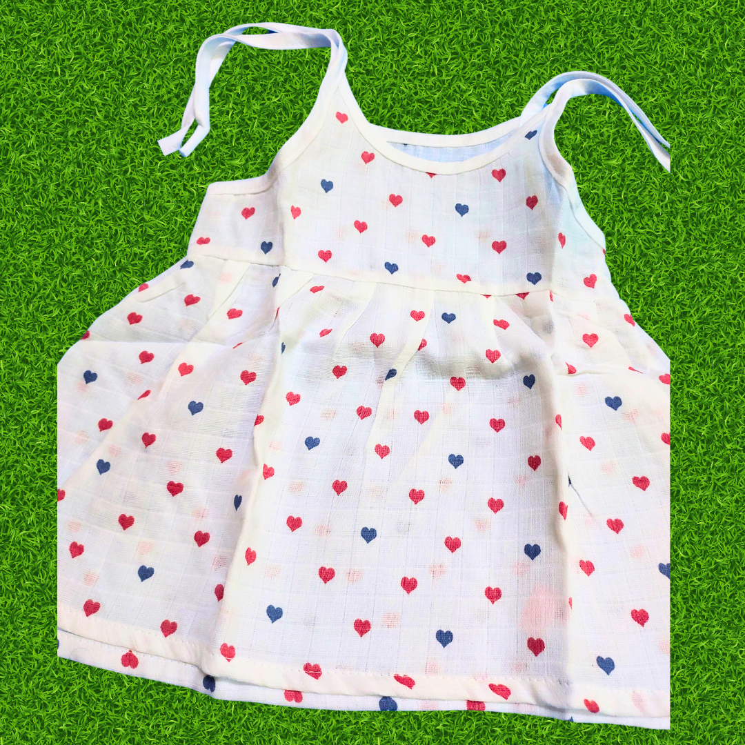 Girl baby- 3 dress combo | Organic cloth | 0-3 months