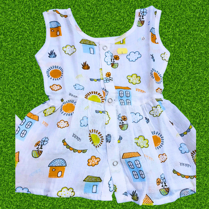Girl baby- 3 dress combo | Organic cloth | 0-3 months