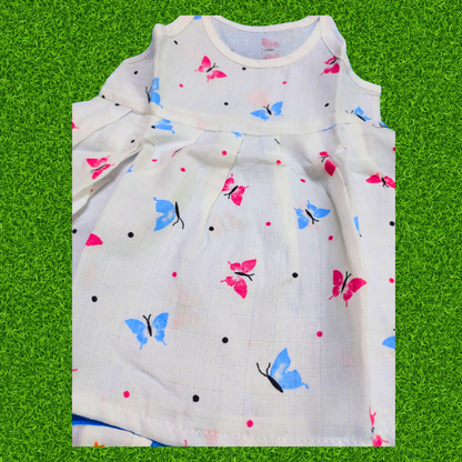 Girl baby- 3 dress combo | Organic cloth | 0-3 months