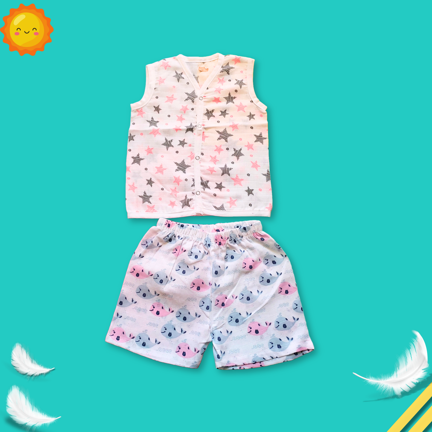 Shorts and Jabla set | for 9 to 12 month babies| best for summer